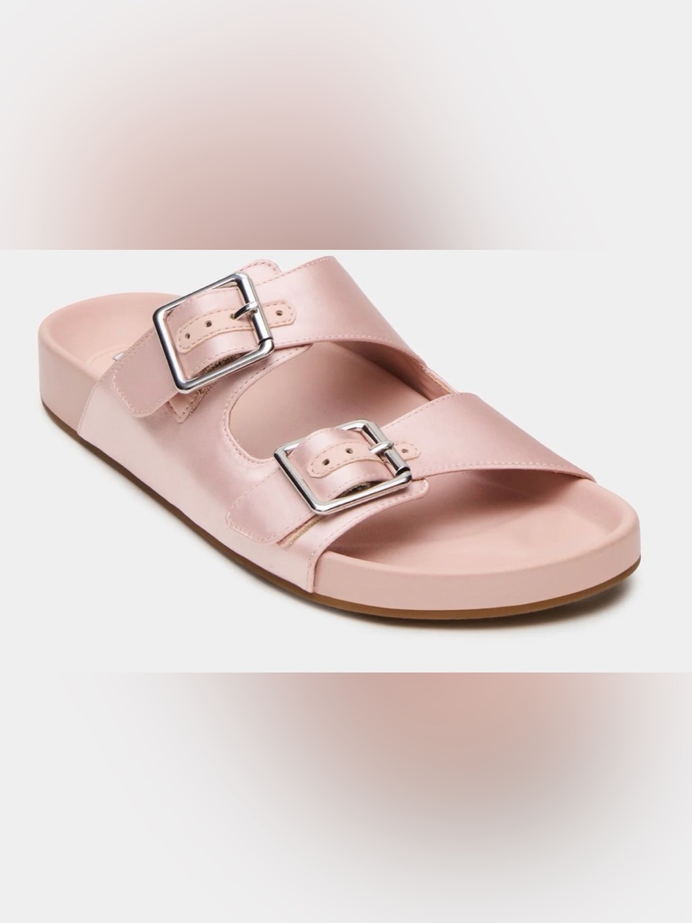 Steve Madden Blush Pink Double Buckle Slide Sandals